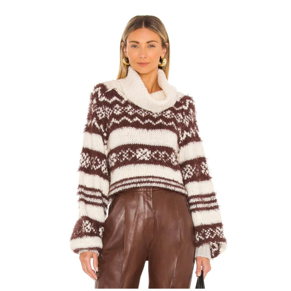 Free People Check Me Out Pullover in Winter Fog Combo